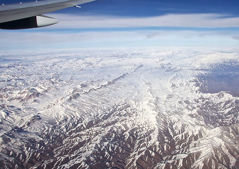 Aerial view of Afghanistan